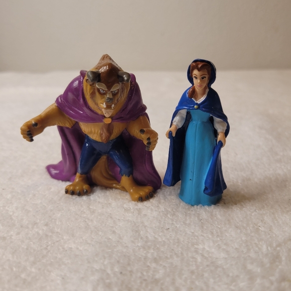 Vintage Disney Beauty and the Beast small figures cake topper - Picture 1 of 5